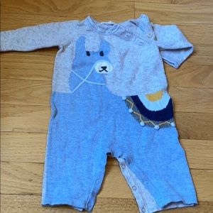 Knit llama one piece